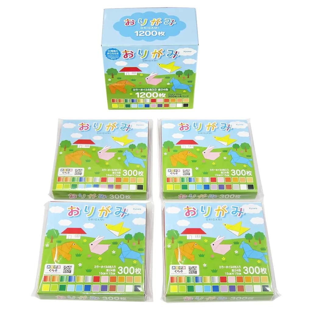 Kyowa Paper 15cm 24 1200 010741 Origami, square, colors, sheets,
