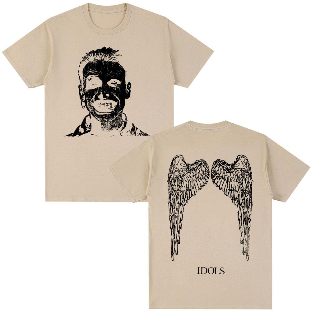 Yungblud IDOLS Wings Album Tshirt Mens Clothing Fashion Gothic Short Sleeves Cotton Summer Oversized ONeck T Shirt Streetwear