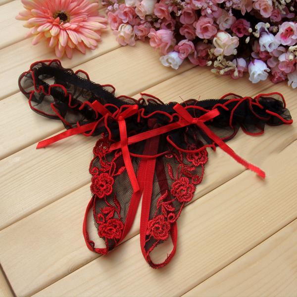 Эротические трусики нижнее белье соблазн вышивка прозрачные стринги кружевной бант низкая талия эротическое нижнее белье для секса дамы стринги
