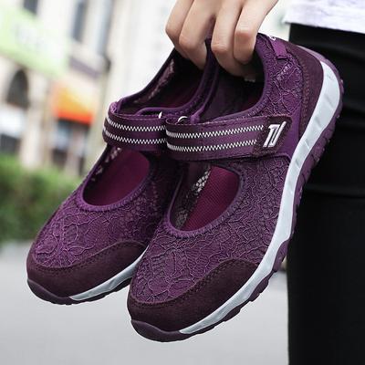 2025 летняя новая обувь для мам, сетчатая обувь, женская обувь в стиле «старый Пекин», обувь для ходьбы для людей среднего и пожилого возраста, мягкая подошва обуви для пожилых людей