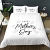 Mother's Day King Queen Duvet Cover Express Love for Mom Wife Bedding Set Colorful Floral Quilt Cover Polyester Comforter Cover