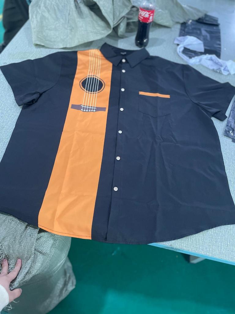 Мужская летняя повседневная мужская рубашка с гавайским отворотом и забавным принтом, пляжная рубашка с коротким рукавом