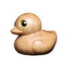 Wooden Yellow Duck Figurine Little Duck Statue Animal Sculpture Home Office Bookshelf Desktop Decoration Ornament Christmas Gift