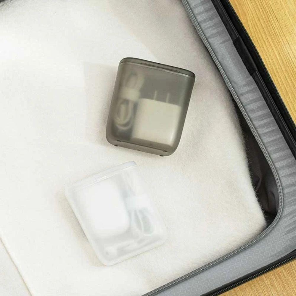 With Cover Cable Wire Container Box Transparent Mobile Phone Charger Box Desktop Storage Box