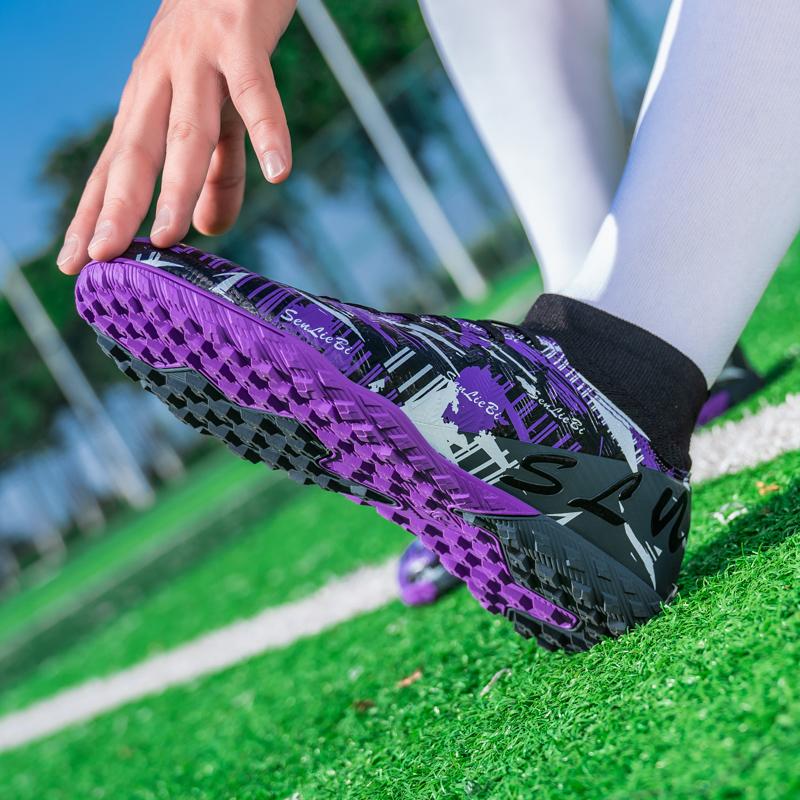 Мужские/детские футбольные бутсы Кожаные футбольные бутсы Резиновая мягкая подошва Короткие шипы Искусственный газон Юношеские Детские Футбольные Бутсы Мужские Футбольные Бутсы