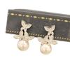 High-end wedding dress, wedding earrings, diamond-encrusted, exquisite butterfly pearl earrings, temperament, versatile earrings, ear clips, women