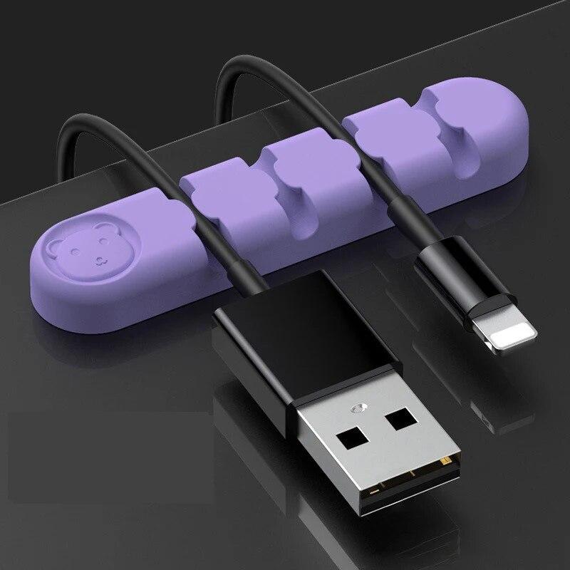 4/6 слотов для проводов, органайзер для кабелей, держатель для проводов, USB-устройство для намотки кабеля, аккуратные силиконовые зажимы для мыши, клавиатуры, защиты наушников