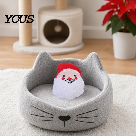 Игрушка для кошек Дед Мороз, Рождественская игрушка с кошачьей мятой, Плюшевые игрушки, Олень, Пряничный человечек, Набитое животное, Интерактивная, Праздничная, Прочная, Устойчивая к жеванию, Для котят, Питомца