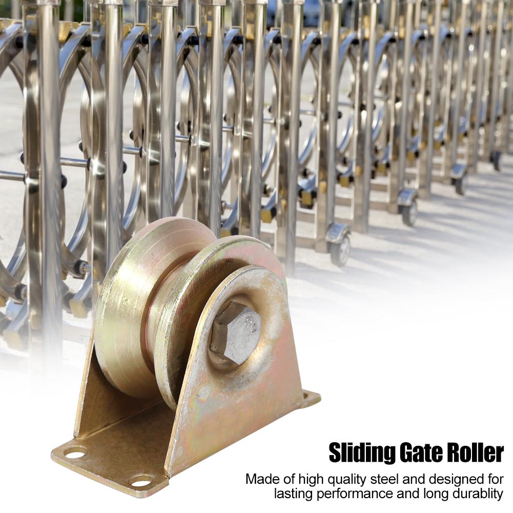 2 шт., диаметр 60 мм, ролик для раздвижных ворот, стальная V-образная дорожка для раздвижных дверей