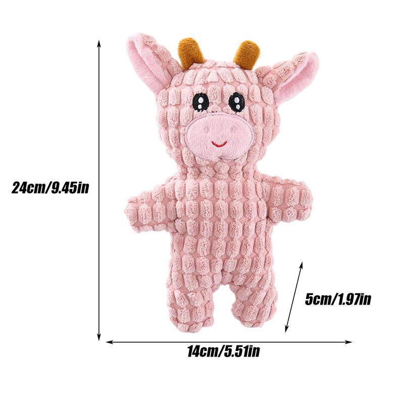 Plush Squeaky Dog Toys Tough Dog Stuffed Squeaky Animal Pet Indestructible Toys For Aggressive Chewing Indoor Enrichment