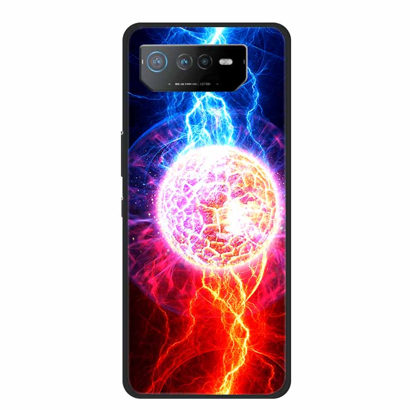 Чехол для телефона Asus ROG Phone 6D Ultimate Задняя крышка Черный ТПУ Силикон Мягкий Чехол Для Asus ROG Phone 6 Pro Чехол Phone6 Pro