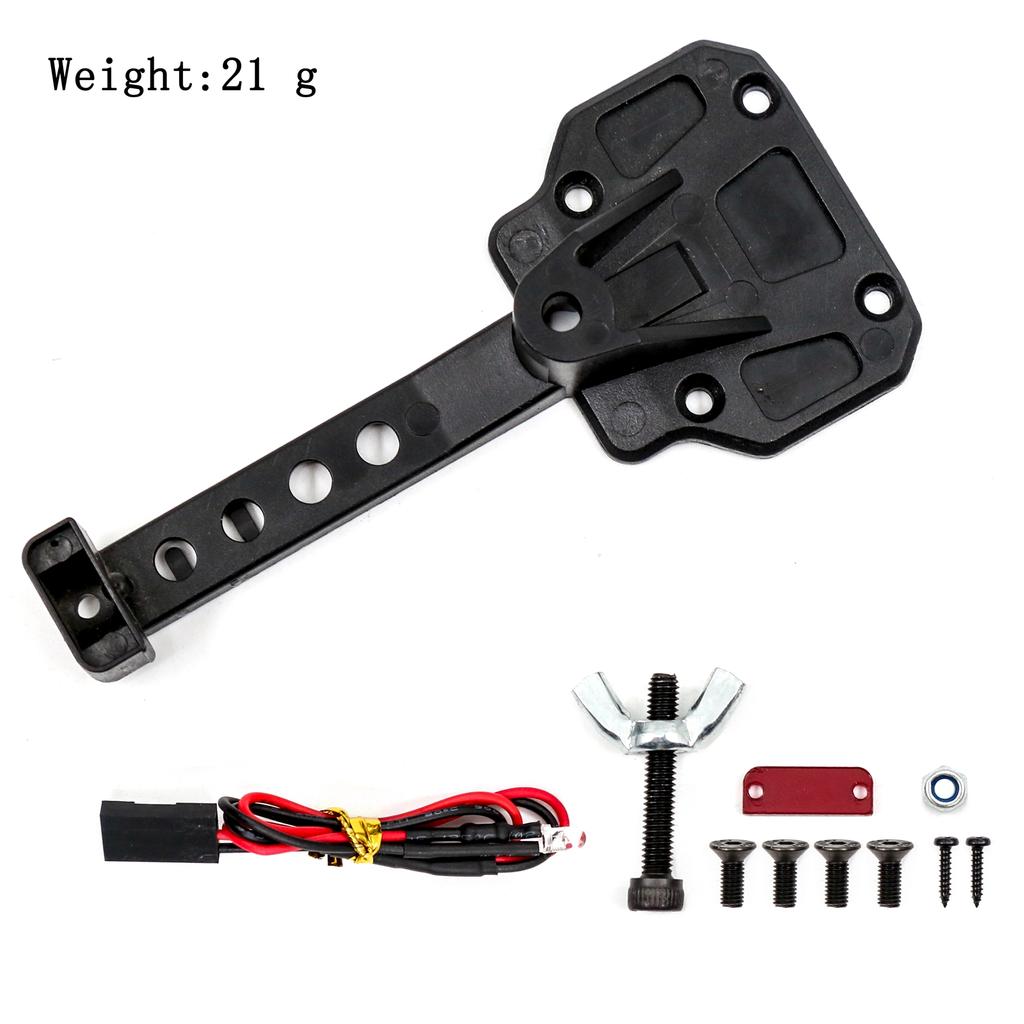 Metal Spare Tire Rack Spare Tire Bracket Wheel With LED Light Replacement for Axial SCX10 III Jeep Wranler 1 10  Remote