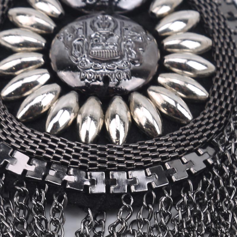 British Style Brooch Small Suit Shoulder Strap Multi Tassel Rivet Epaulet Epaulette