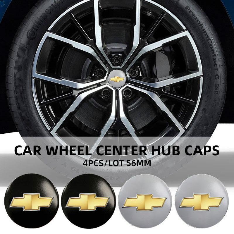AABHE1 Car Wheel Center Hub Cap Badge Emblem Decal Wheel Sticker For Chevrolet Cruze Spark Captiva Suburban Camaro Malibu Silverado