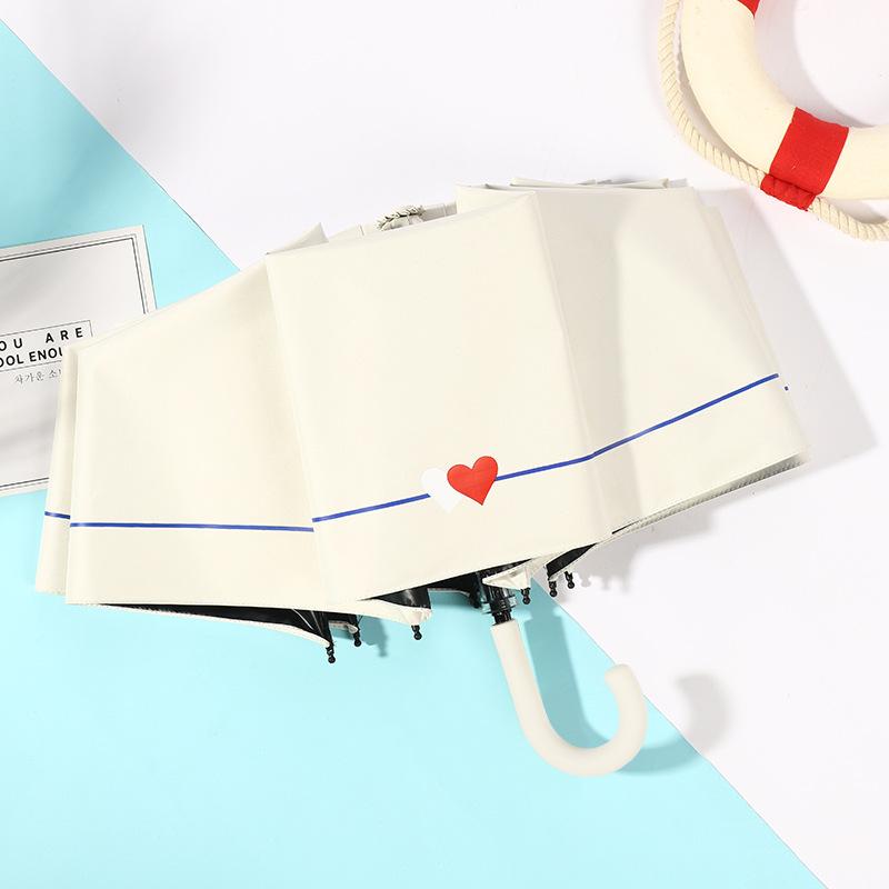 Newest 8-Bone Manual Umbrella Dual-Use U-Handle Black Rubber Cloth Cover Rain Protection New Design For Outdoor Umbrella