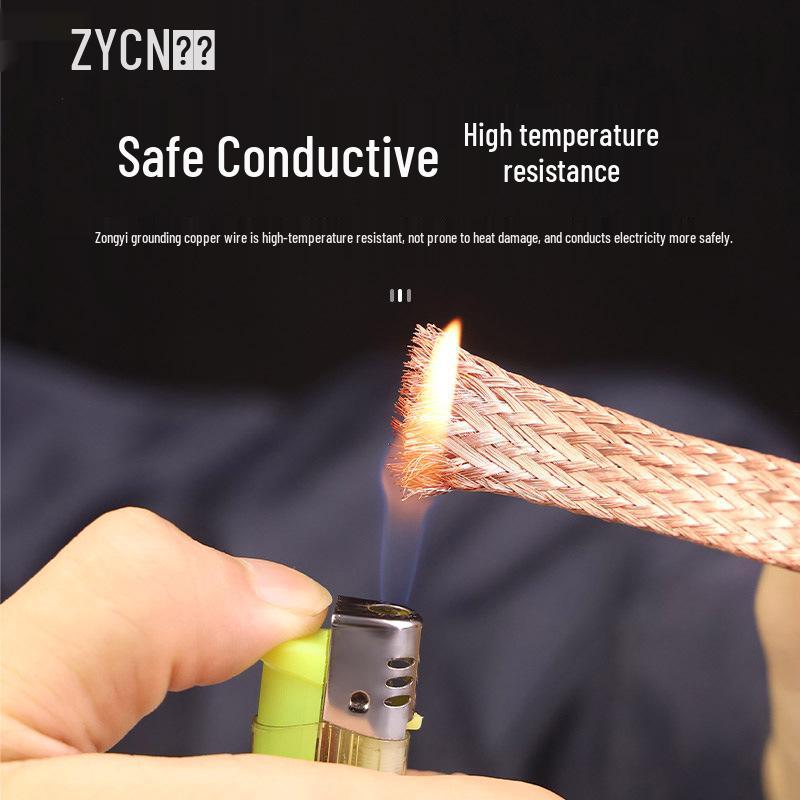 Purple Tinned Braided Copper Strip: Grounding and Connection Wire (6/10/25/35 Sq Mm)