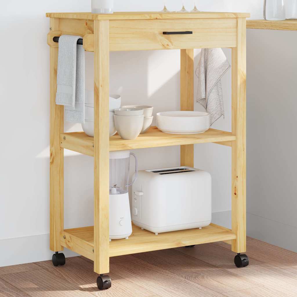 Kitchen Trolley MONZA 60 x 40 x 88.5 cm Solid Pine Wood