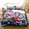 Legend of Heroes Bedding Set Duvet Cover Bed Set Quilt Cover Pillowcase Comforter King Queen Size Boys Adult Bedding Set A