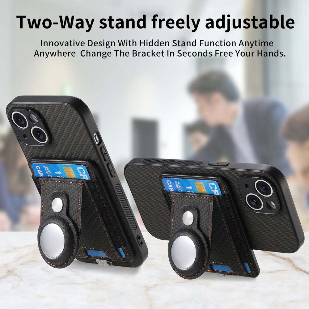 Чехол для iPhone 16 15 14 Plus 13 Mini 12 11 Pro Max Magsafe Чехол для телефона с защитой AirTag Держатель для карт Кошелек Магнитная адсорбция