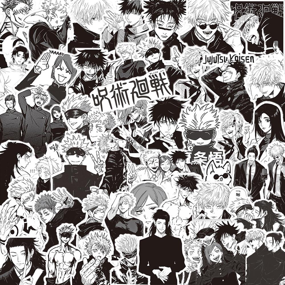 65-82 шт. Новые японские аниме Jujutsu Kaisen Наклейки Годжо Сатору Мультяшная наклейка Ноутбук Телефон Гитара Велосипед Крутые Манга Декали Декор