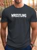Мужская графическая футболка для рестлинга, повседневная, с круглым вырезом, коротким рукавом, хлопковая, дышащая, летняя