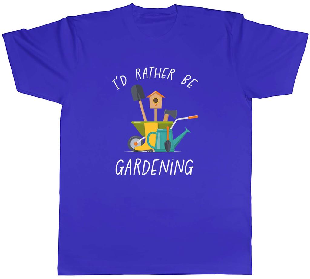 Id Rather be Gardening Garden Mens Unisex TShirt Tee Gift