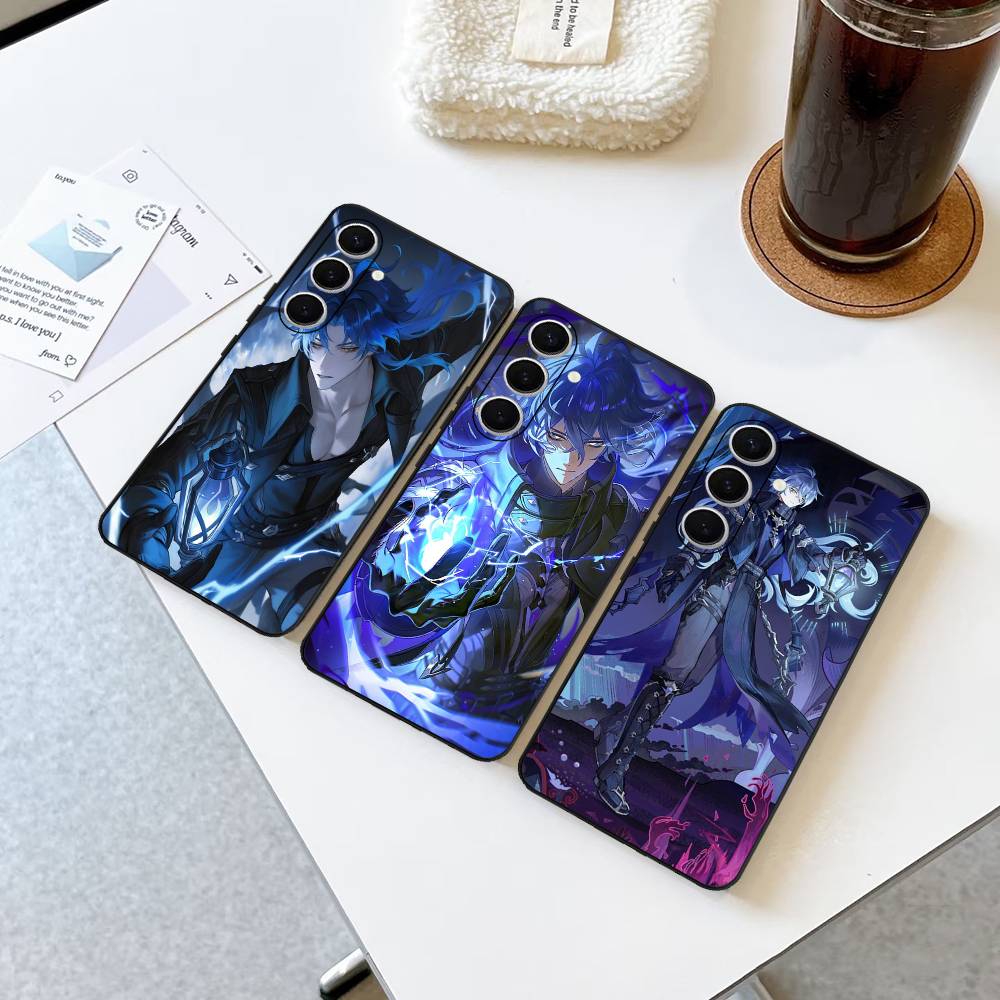 Чехол для телефона Genshin Impact Flins для Samsung S 24 Fe 25 Ultra Plus 20 Lite 21 30 22 23 24 22 Ultra 5G Fundas