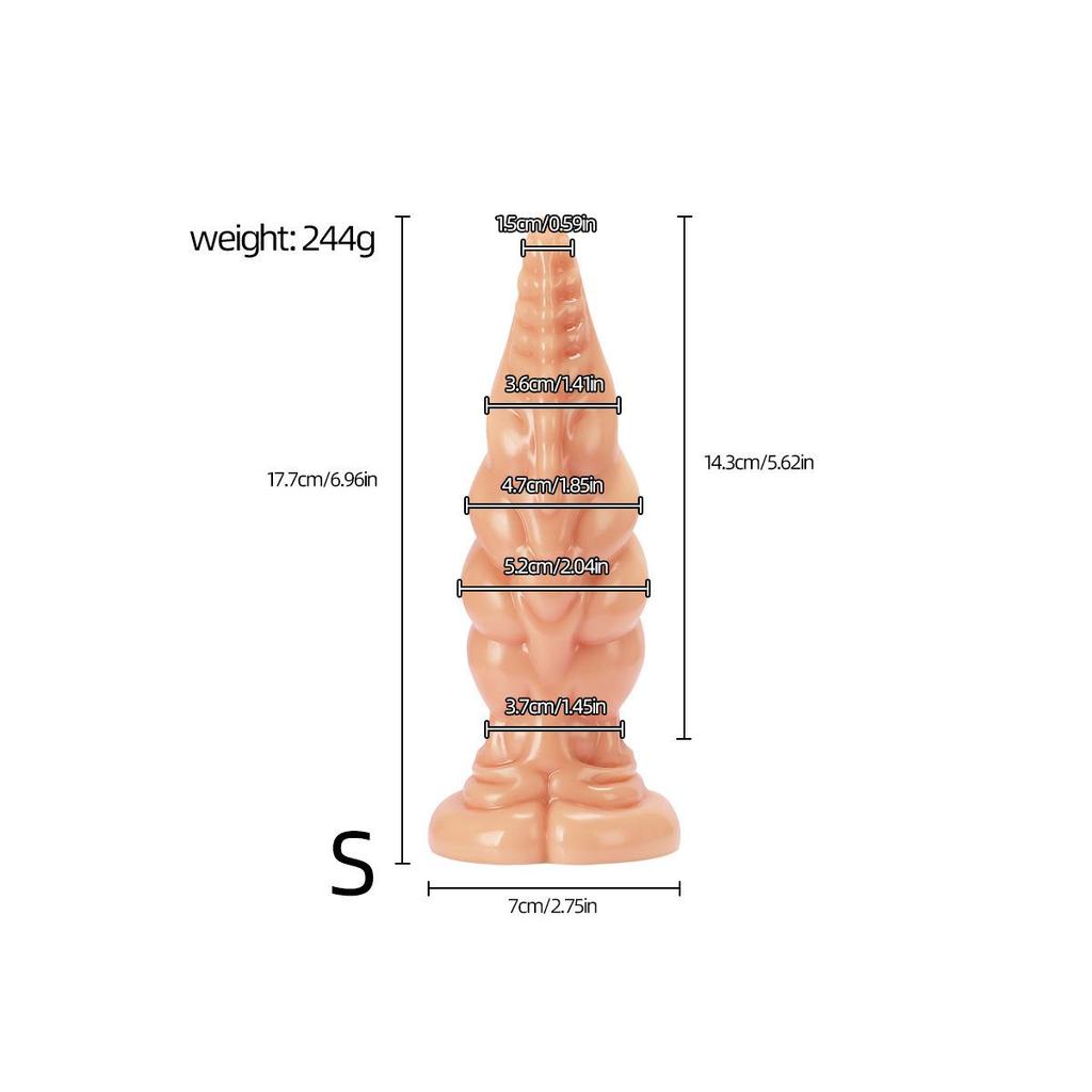 Анальная пробка «Рог инопланетного носорога» - Толстая, большая пробка для ануса для мужчин и женщин, Эротическая игрушка и мастурбатор
