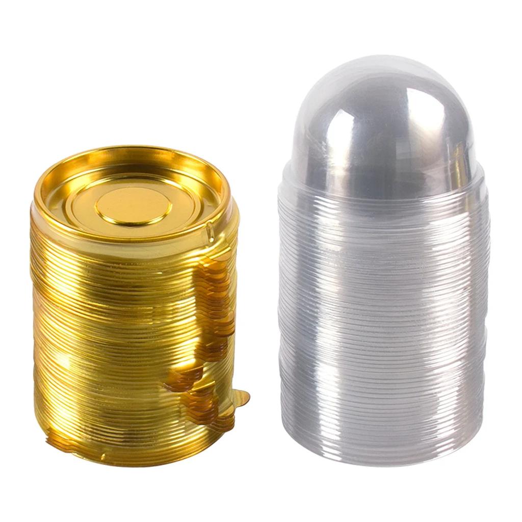 100 шт. Прозрачные пластиковые мини-коробки для кексов, Подставка-купол для маффинов, Контейнер для маффинов, Коробка для свадьбы, дня рождения, десерта, выпечки, украшения