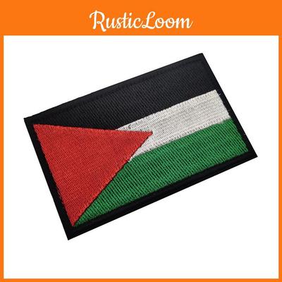 Ближний Восток Трансграничный Палестинский Значок Нарукавная Нашивка Аксессуары Флаг Боксер Вышитая Нашивка на Рюкзак на Липучке В Наличии