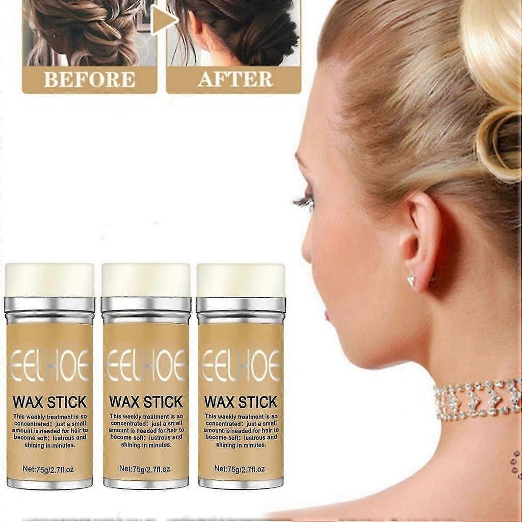 3pcs Hair Wax Stick Edge Control Gel Stick Slay Thin Baby Hair Perfect Hair Line Styling Smooth Frizziy Hairs Non Greasy