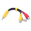 1Pc 3.5Mm Mini Aux Male Stereo To 3 Rca Female Audio Video Av Adapter Cable
