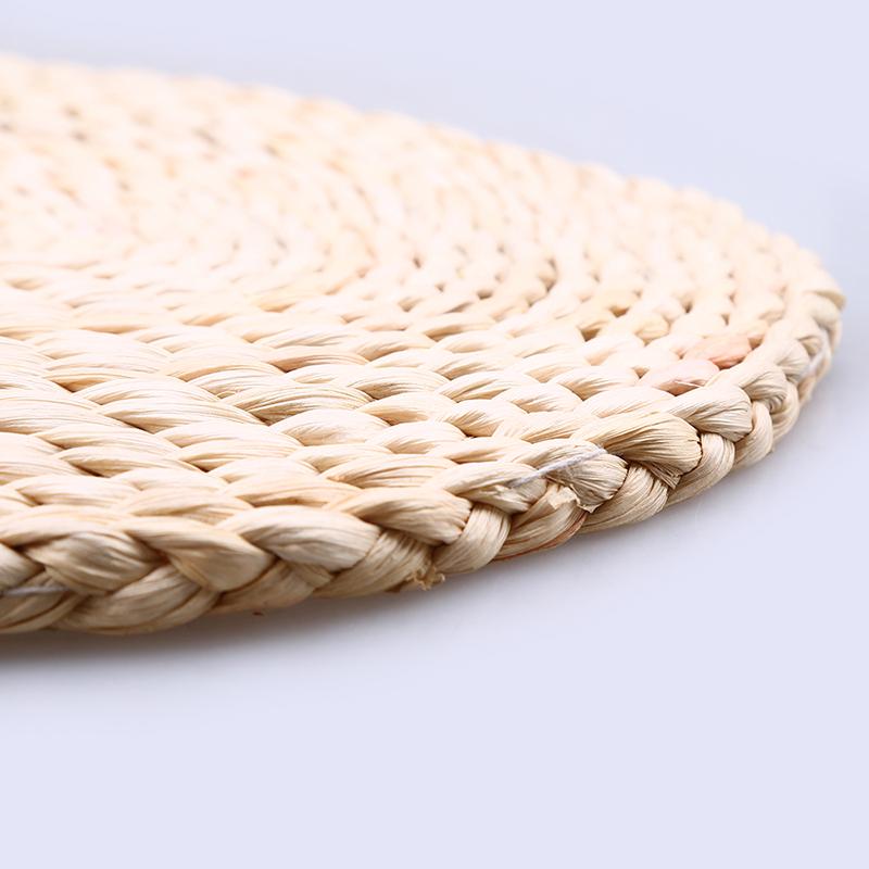 WCIC Изоляционная подставка для столовых приборов из кукурузной кожуры, соломенного плетения, подставка для чашки, коврик для обеденного стола, противоскользящий держатель для горшков