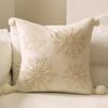 Red Embroidered Merry Christmas Throw Pillow Case Decorative Sofa Cushion Cover for Home Holiday Party Decor