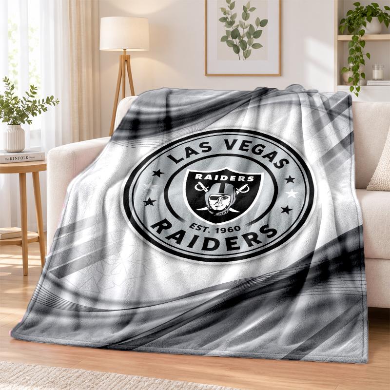 Las Vegas Raiders Printed Flannel Blanket Warm Comfort Bed Throw For Indoor Home Decoration