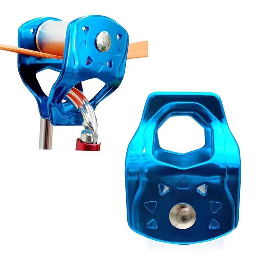 Slider Slackline Pulley Zipline Pulley Sliding Slackline Pulley Replacement Steel Slider Rope Pulley for Slackline