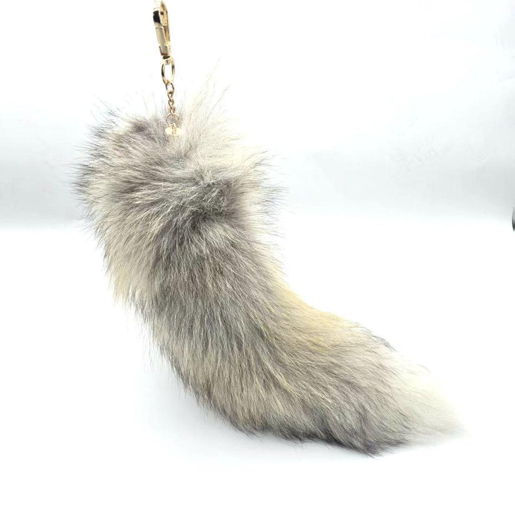 Брелок-подвеска в виде лисьего хвоста и аксессуар-шарм для сумочки