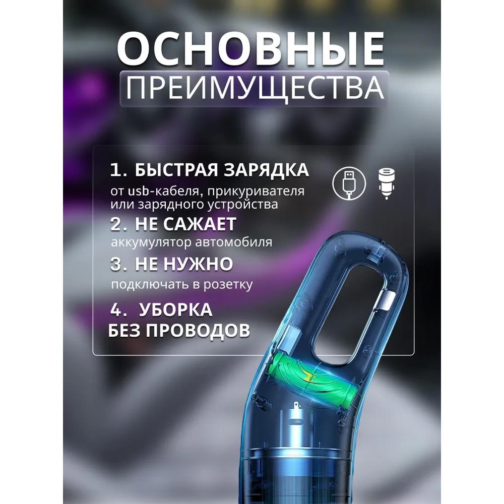 Автомобильный пылесос беспроводной мощный автомобильный мини-пылесос для автомобиля и дома