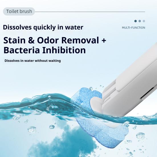 Одноразовая туалетная щетка со сменными насадками Настенный держатель Щетка для чистки с глубокими канавками Очиститель для ванной комнаты