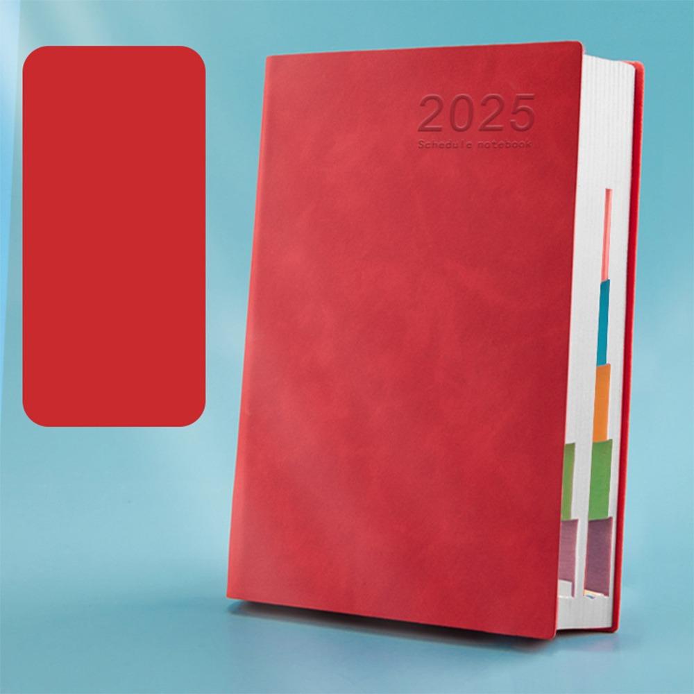 PU 2025 Планировщик Блокнот Утолщенный Планировщик Плана Плана 2025 A5 Повестка Дня Блокнот Школьный Офис