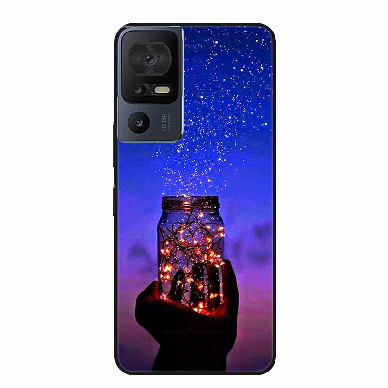 Чехол для телефона TCL 40 SE 40SE Coque Черный Силиконовый Мягкий Задний Чехол-Крышка Для TCL 40 SE Чехол Funda Для TCL40SE Capa 6.75" Оболочка
