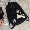 Вельветовый рюкзак для женщин и мужчин Star Travel Bag Bookbag для работы и покупок(черный)