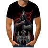 Summer Men's T-shirt 3D Print Tees Guitar Pattern Loose Round Neck Short Sleeve Tops Men