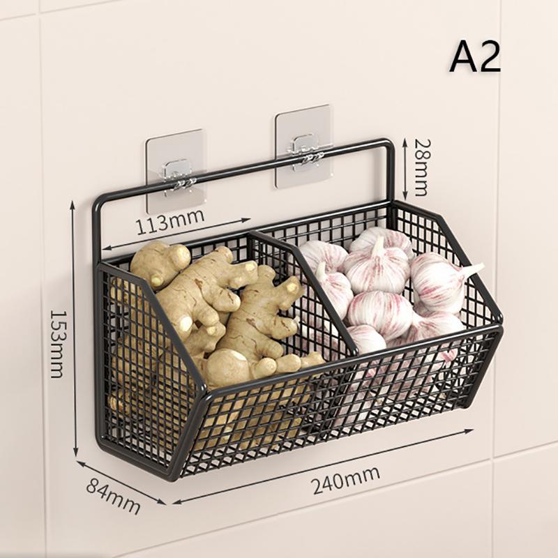 Настенная полка для хранения лука, имбиря, чеснока, приправ, специй, кухонная полка, без пунша, сливная корзина для овощей и фруктов, кухня