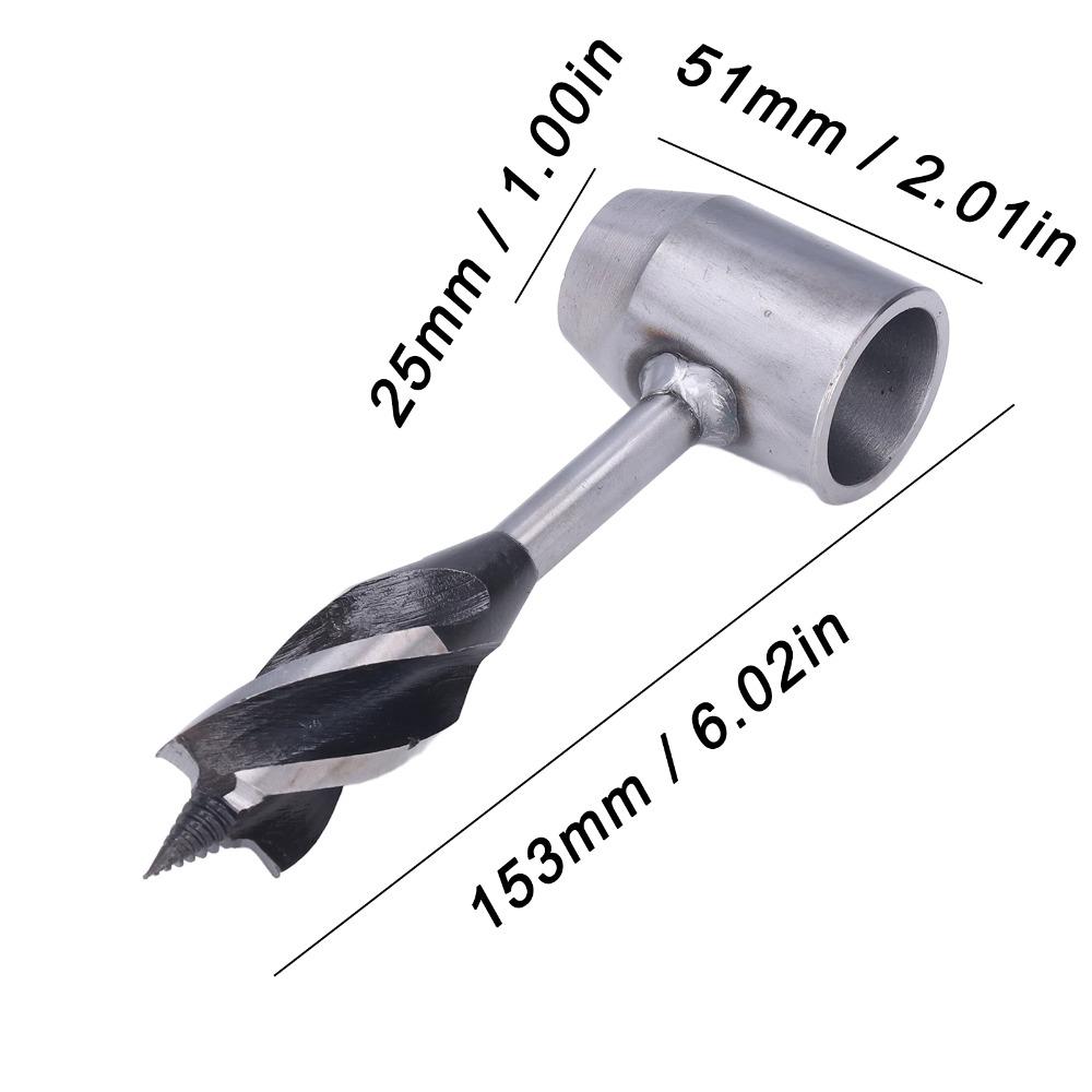 Carbon Steel Manual Auger Drill Bit Protective Bag Auger Drill Hand Hole Maker  For Woodworking