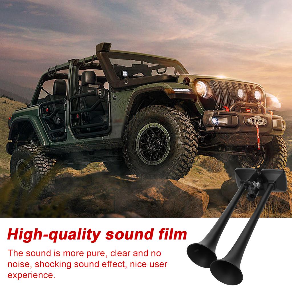 Громкий электрический звуковой сигнал с двойной трубой, 150 дБ, 1224 В, с электромагнитным клапаном для автомобилей, грузовиков, морских пехотинцев