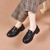 Flat-soled Women's Shoes Women's Single Shoes Spring New Round Head Women's First Layer Cowhide Comfortable Love Small Leather Shoes