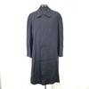 Италия Смесь шелка и шерсти Пальто-стенка R48-45 L-XL Темно-синий(ИСПОЛЬЗОВАЛ)