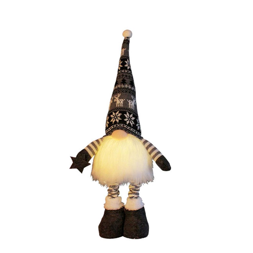 Christmas Gnomes Glowing Faceless Dolls Plush Dwarfs Decorations Handmade Scandinavian Tomtes Ornament New Year Decor