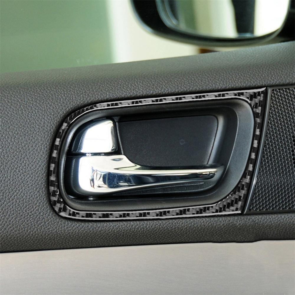 4x Carbon Fiber Interior Door Handle Cover Trim Frame For Infiniti G37 2007-2013